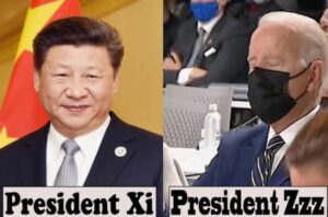 PHOTO President Xi Vs President ZZZ Joe Biden Meme