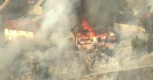 PHOTO Sycamore Fire Burned One House Nearly To The Ground