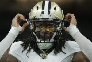 PHOTO The Tinted Visor Alvin Kamara Was Wearing When He Committed A Felony In A Nightclub On A Saturday Night