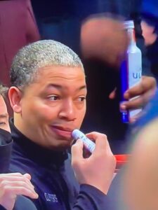 PHOTO Ty Lue Uses Chapstick During The Game