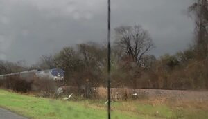 PHOTO Amtrak Hit By Tree While Coming Through During A Tornado In Hutto Texas