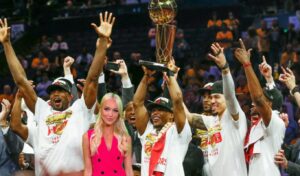 PHOTO Ashley Brewer Posing With World Champion Toronto Raptors Meme