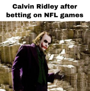 PHOTO Calvin Ridley After Betting On NFL Games Clown Meme