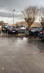 PHOTO Cars Flipped Upside Down At Shopping Center Off I-35 From Dangerous Round Rock Tornado