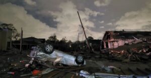 PHOTO Close Up Of Damage To New Orleans From Tornado Before Dusk