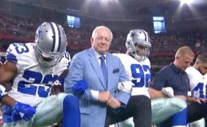 PHOTO Jerry Jones Taking A Knee Like Colin Kaepernick