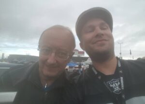 PHOTO John Clayton At An Oakland Raiders Home Game Before They Moved To Vegas