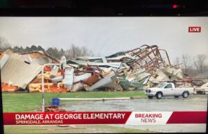 PHOTO Live Shot Of George Elementary Will Need To Be Rebuilt In Spingdale