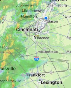 PHOTO Look At All The Planes Flying Over Cincinnati Because They Couldn't Land In Louisville While Tornado Was Hitting