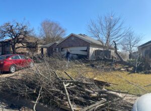 PHOTO Of Damage Off Highway 79 And Red Bud Lane In Round Rock