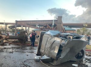 PHOTO Of Damage To Bussinesses At Intersection Of I-35 And Tollway 45 In Round Rock TX