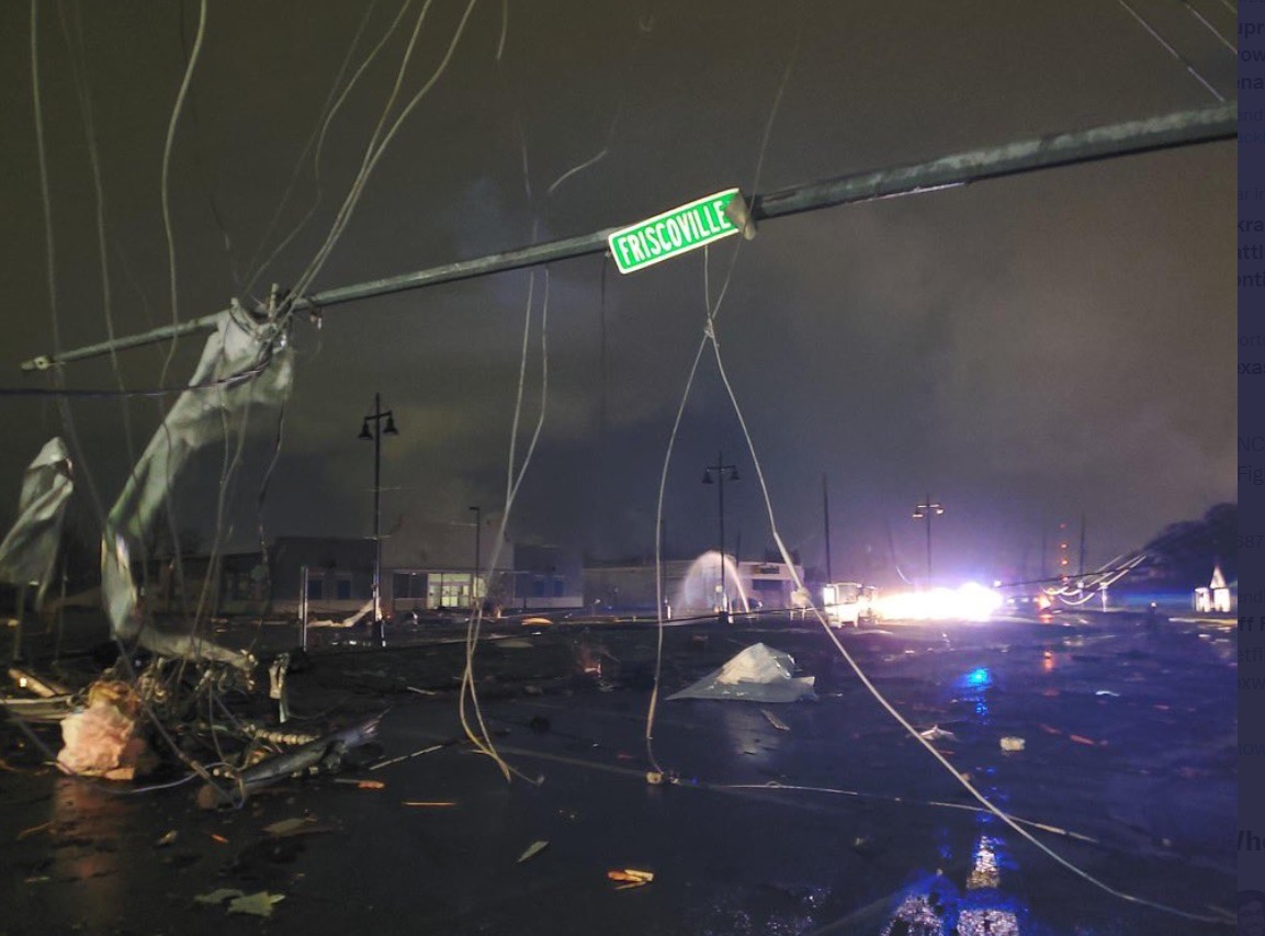 PHOTO Of Damage To New Orleans From Tornado on Friscoville Street In Arabi