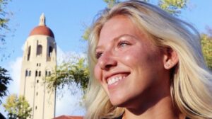 PHOTO Of Katie Meyers Smiling On Stanford's Campus