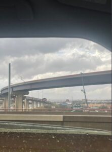 PHOTO Of Tornado Damage Near Freeway Ramp At Twin Peaks In Round Rock