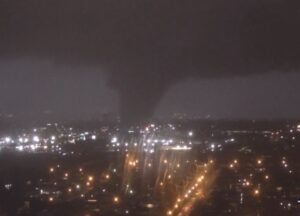 PHOTO Sky Camera Showing Tornado Touching Down Over Lower Ninth Ward In New Orleans Louisiana On Tuesday Night