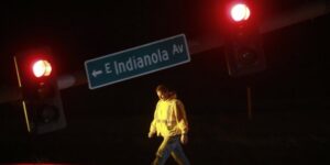 PHOTO Stop Light Post On Indianola Avenue In Iowa Falls Down From Tornado
