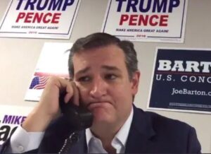 PHOTO Ted Cruz Crying And Pouting While On The Phone