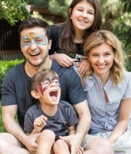 PHOTO Ukraine's President With His Family With Spiderman Face Paint On