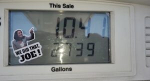 PHOTO We Did That Joe Kamala Harris Pointing At $104 Gas Fill Up For Poor American Worker