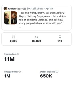 PHOTO 11 Million Internet Users Have Gotten To See Amber Heard Taunting Johnny Depp About Telling The World That He's An Abuse Survivor And Nobody Will Believe Him