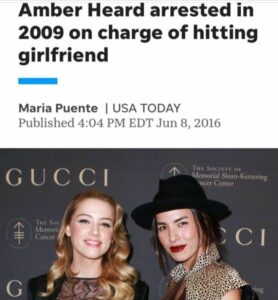 PHOTO Amber Heard's Abuse Dates All The Way Back To 2009 When She Hit Her Girlfriend And Amber's Victims Are More Than Just A Few
