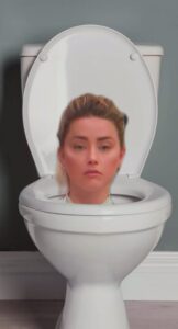 PHOTO Amber Heard's Head Sticking Out Of The Top Of A Toilet Meme