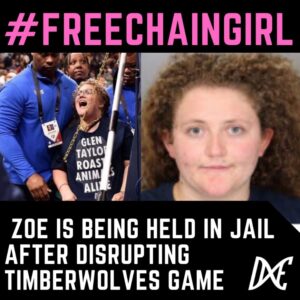 PHOTO Chain Girl At Memphis Grizzlies Game Protesting Glen Taylor Got Thrown In Jail And Has A Hearing At 9AM On Monday