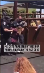 PHOTO Chain Girl Has Been Arrested 5 Times For Animal Protests And Is Currently Sitting In A Memphis Jail Until Monday