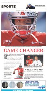 PHOTO Dwayne Haskins Was Remembered On The Front Page Of The Columbus Dispatch