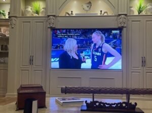 PHOTO ESPN's Dick Vitale Has A TV And Entertainment Center So Big And Made Of Fine Wood It Looks Like He Lives Inside Caesars Palace