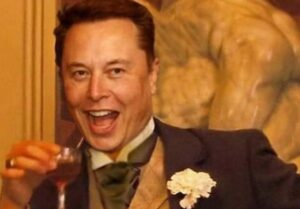 PHOTO Elon Musk Drinking A Cocktail At A Wax Museum