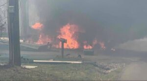 PHOTO Flames From Gatlinburg Fire Blocked Entrance To Entire Neighborhood