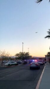 PHOTO Helicopter Flying Over Victor Valley Mall Looking For Gunman Who Is On The Loose In The Area
