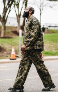 PHOTO James Harden Spotted Walking Around Street Of Philadelphia Wearing Gear Like He Works For The Military