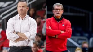 PHOTO Jeff Walz And Geno Auriemma Look Like They Work In The Mafia