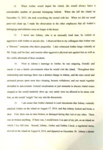 PHOTO Johnny Depp's Estate Manager Says Amber Heard Throwing Projectiles At Him Pulling His Hair Made Him Withdrawn Sleep All Day And Not Not Have Meals With His Island Staff Anymore