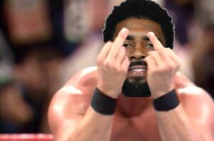 PHOTO Kyrie Irving In The Boxing Ring With Huge Muscles Sticking Up Both His Middle Fingers To Taunt His Haters Meme