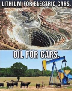 PHOTO Lithium For Electric Car Vs Oil For Cars Tesla Meme