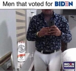 PHOTO Men That Voted For Biden White Claw Meme