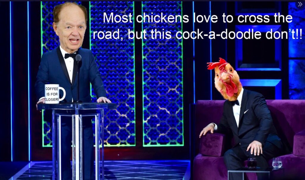 Photo Most Chickens Love To Cross The Road But This Cock A Doodle Dont