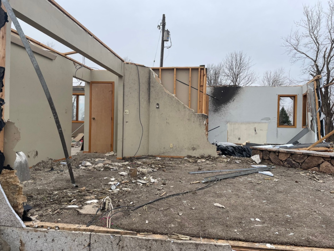 PHOTO Nothing Left But The Basement Of House In Gilmore City Iowa After