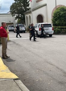 PHOTO Police Swarming Mall Parking Lot In Columbia On Foot During Active Shooting Situation