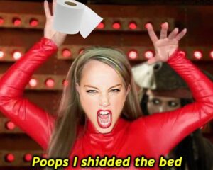 PHOTO Poops I Shidded The Bed Amber Heard Meme