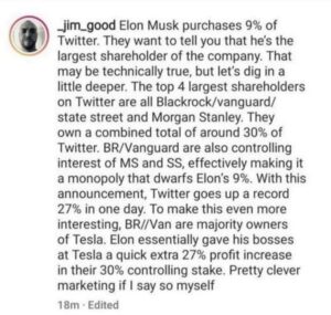PHOTO Proof Elon Musk Isn't Twitter's Largest Shareholder