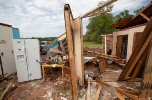 PHOTO Refrigerator Still Standing Undamaged In Residents Kitchen After Tornado Hammers Alford Florida