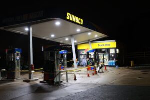 PHOTO Sunoco Gas Station In Virginia Inside Tyson's Corner Had To Close Due To Substantial Tornado Damage