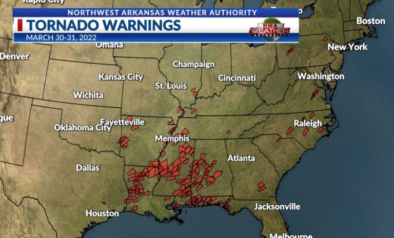 PHOTO The Amount Of Tornado Warnings Over Louisiana Mississippi Alabama ...