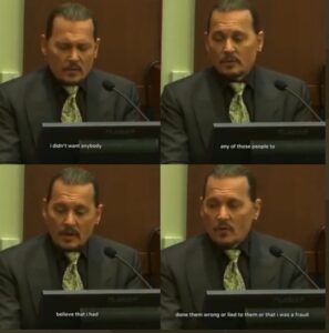 PHOTO The Many Faces Of Johnny Depp Saying He Didn't Deserve This