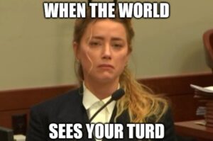 PHOTO When The World Sees Your Turd Amber Heard Meme