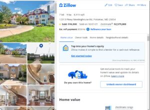 PHOTO Zillow Listing Of Randy Tillim's $2.6 Million Dollar Mansion In Maryland